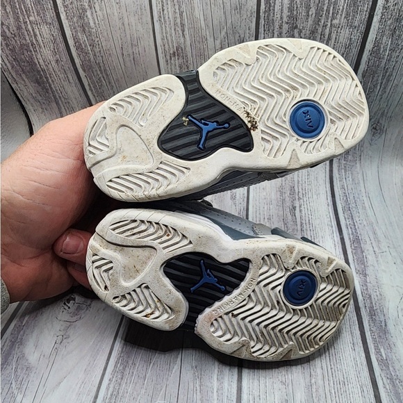 312093-004 Air Jordan Retro 14 XIV Wold Grey/White/Sport Blue Infant Toddler 4C - Picture 4 of 8